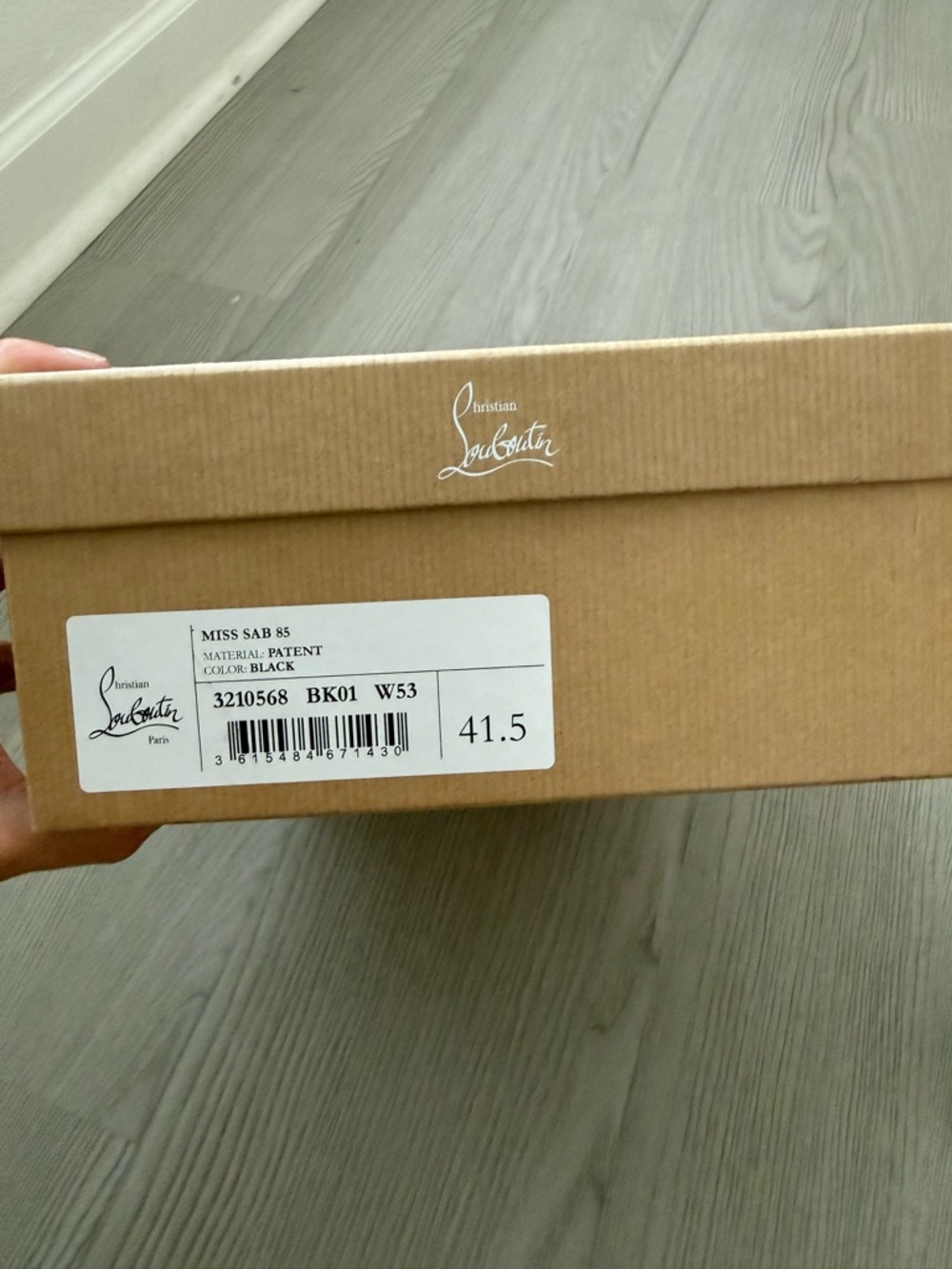 Christian Louboutin Black Patent Round-Toe Pumps with Signature Red Sole - Picture 5 of 5